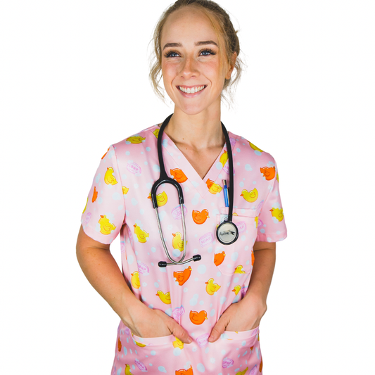 Fun Scrubs- The Signature Top- Marshmallow