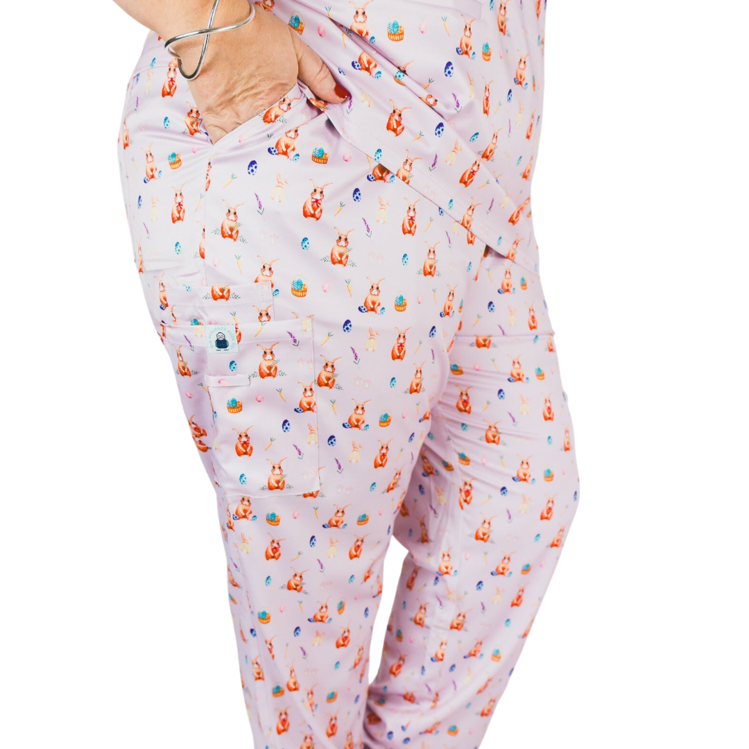 Easter Scrubs pants- lavender