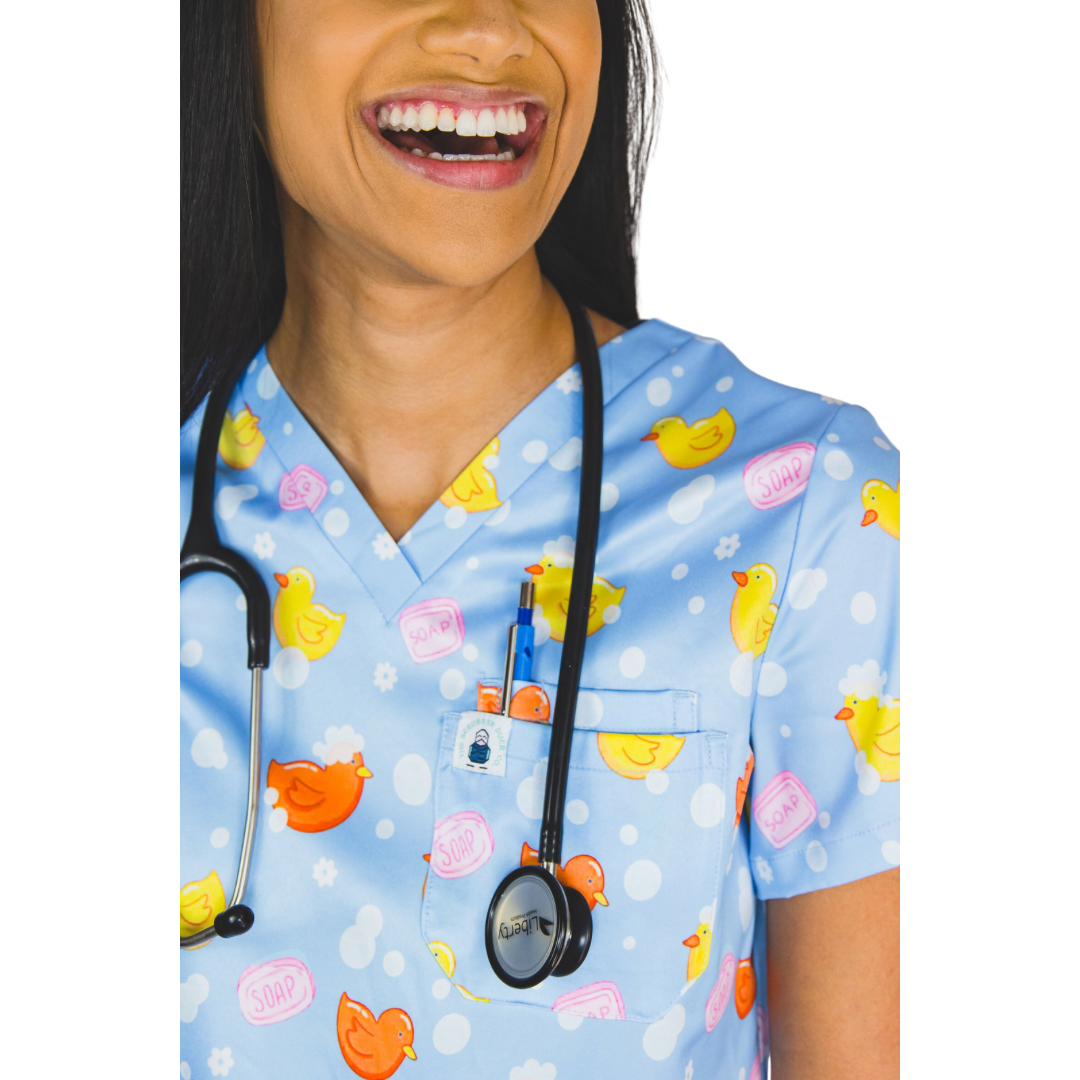 Fun Scrubs- The Signature Top- Dusk Blue