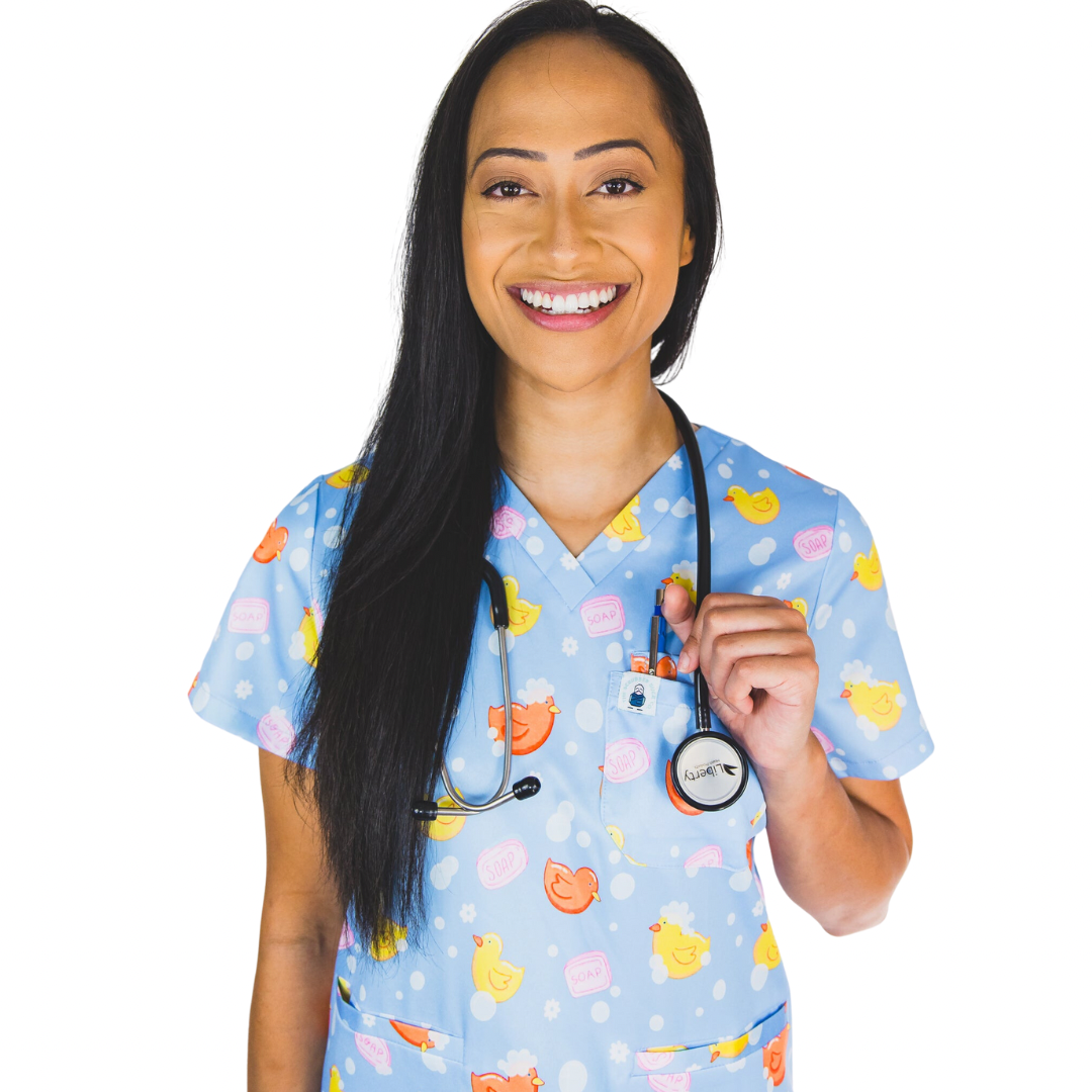 Fun Scrubs- The Signature Top- Dusk Blue