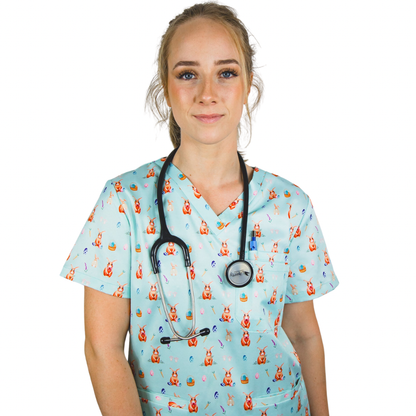 Easter scrubs top- mint