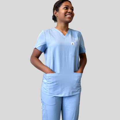 Meredith Pastel Range : Scrub Tops - Scrubber Duck